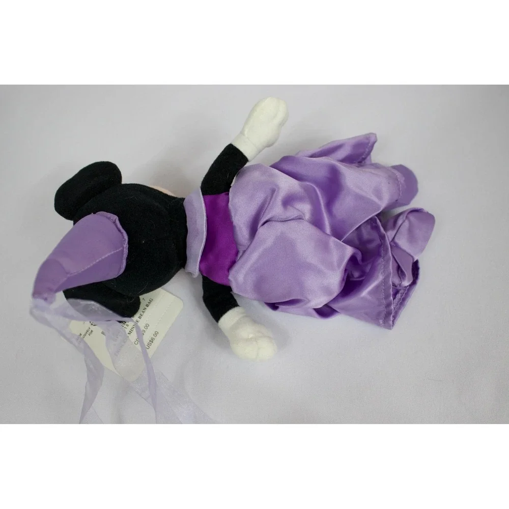 Disney Store Purple Princess Minnie Mouse Bean Bag Plush New with Tags